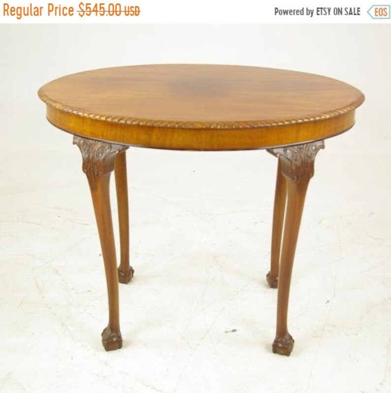 Back To School Sale Queen Anne Table Antique Walnut Table Etsy