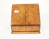 Antique Victorian Burr Walnut Stationary Box, Letter Rack, Writing Box, Scotland 1880, H970
