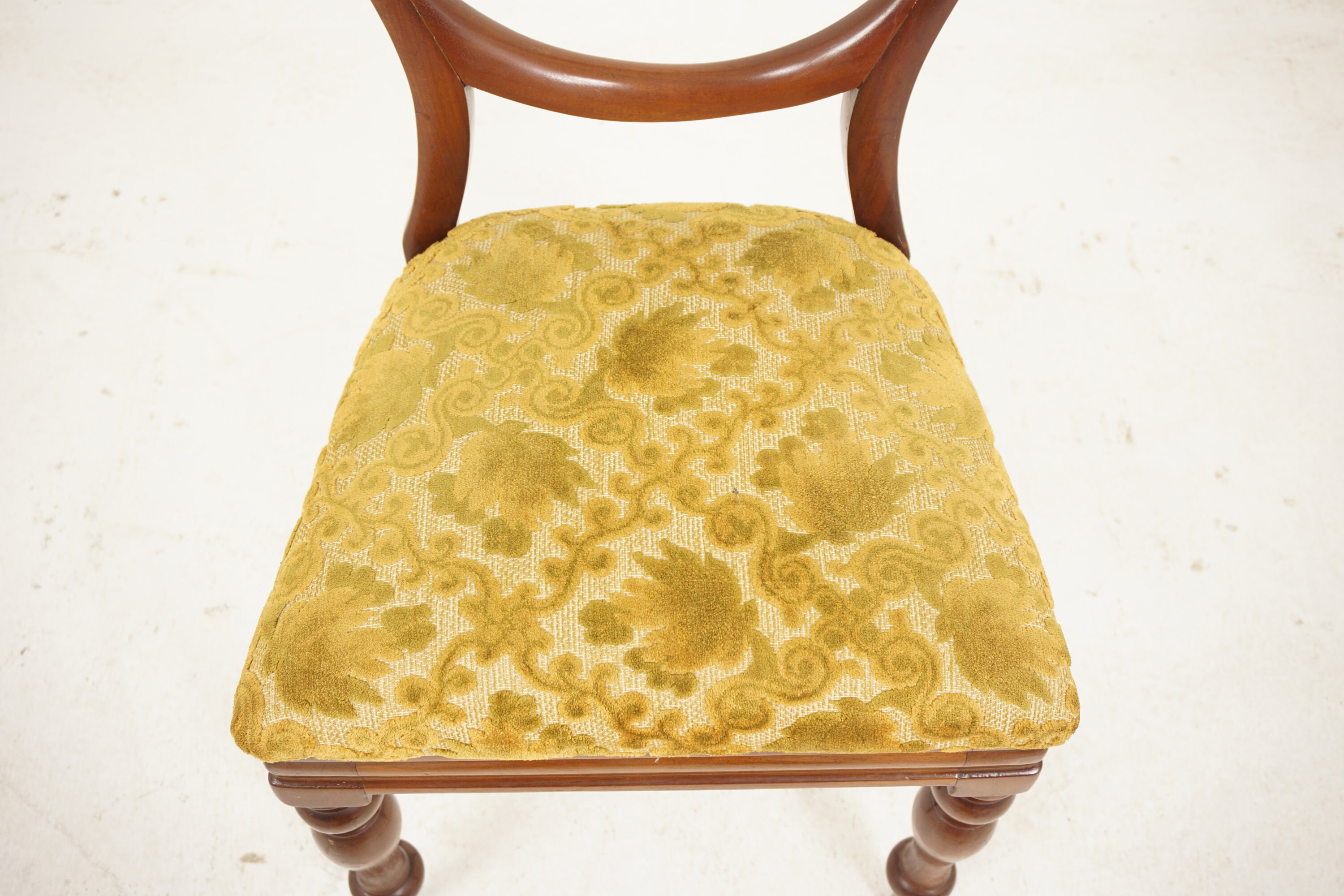 Ant. Walnut Victorian Balloon Back Chair Scotland 1890 H606 Etsy