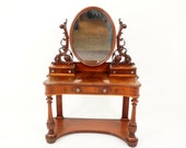 Antique Victorian Mahogany Duchess Vanity Dresser, Scotland 1870, B2601