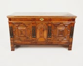 Antique Carved Oak Dutch Trunk, Dowry or Blanket Box, Coffer, Holland 1790, B2887
