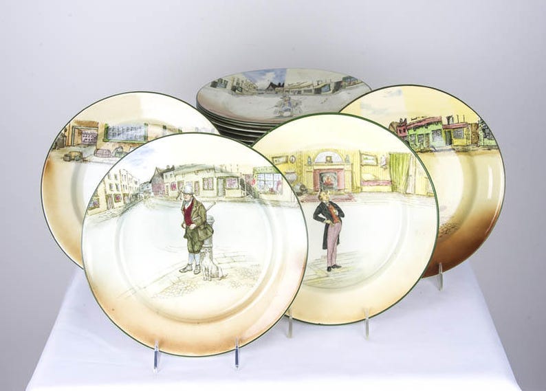 Antique Plates Rare Royal Doulton Dickensware D5175 Tony Etsy