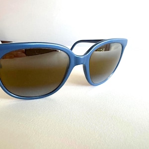 Vintage Vuarnet Skilynx Legende Frankreich Ski Sonnenbrille Blau gespiegelte Linse