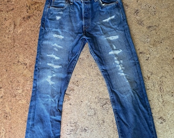 Levi’s 501 Edición 150 Aniversario 34x30 / Edición Limitada / Acabado desgastado de fábrica / Etiqueta roja “150”