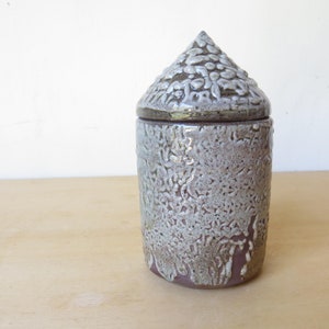 Wood & Soda Fired Ceramic Jar: Shino Glaze Treasure Stash