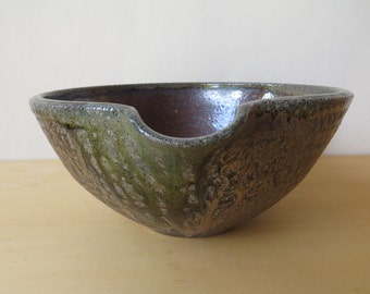 Large batter bowl, 56 Oz - 7 cups, Wood Soda Fired Studio Pottery