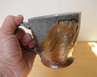 Handgemachte Keramikbecher, 13 Unzen Holz und Soda gebrannte Keramik