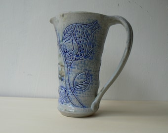 Ceramic Pitcher/Jug/Vase, Wood and Soda Fired Pottery