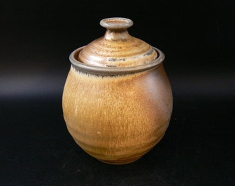 Lidded Ceramic Jar, Pottery Sugar Bowl, Stoneware Storage Jar, Wood and Soda Fired, ceramic candy jar, tea box
