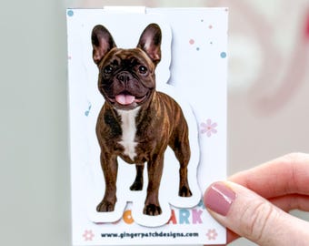 Brindle French Bulldog Magnetic Bookmark