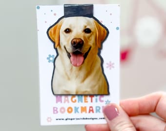 Yellow Labrador Retriever Dog Magnetic Bookmark