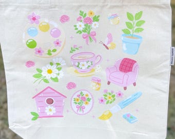 Painting Canvas Tote Bag, 100% Organic Cotton Canvas Tote Bag, Eco-Friendly, Reusable, Shopping Tote Bag