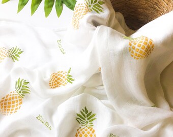 pineapple swaddle blanket
