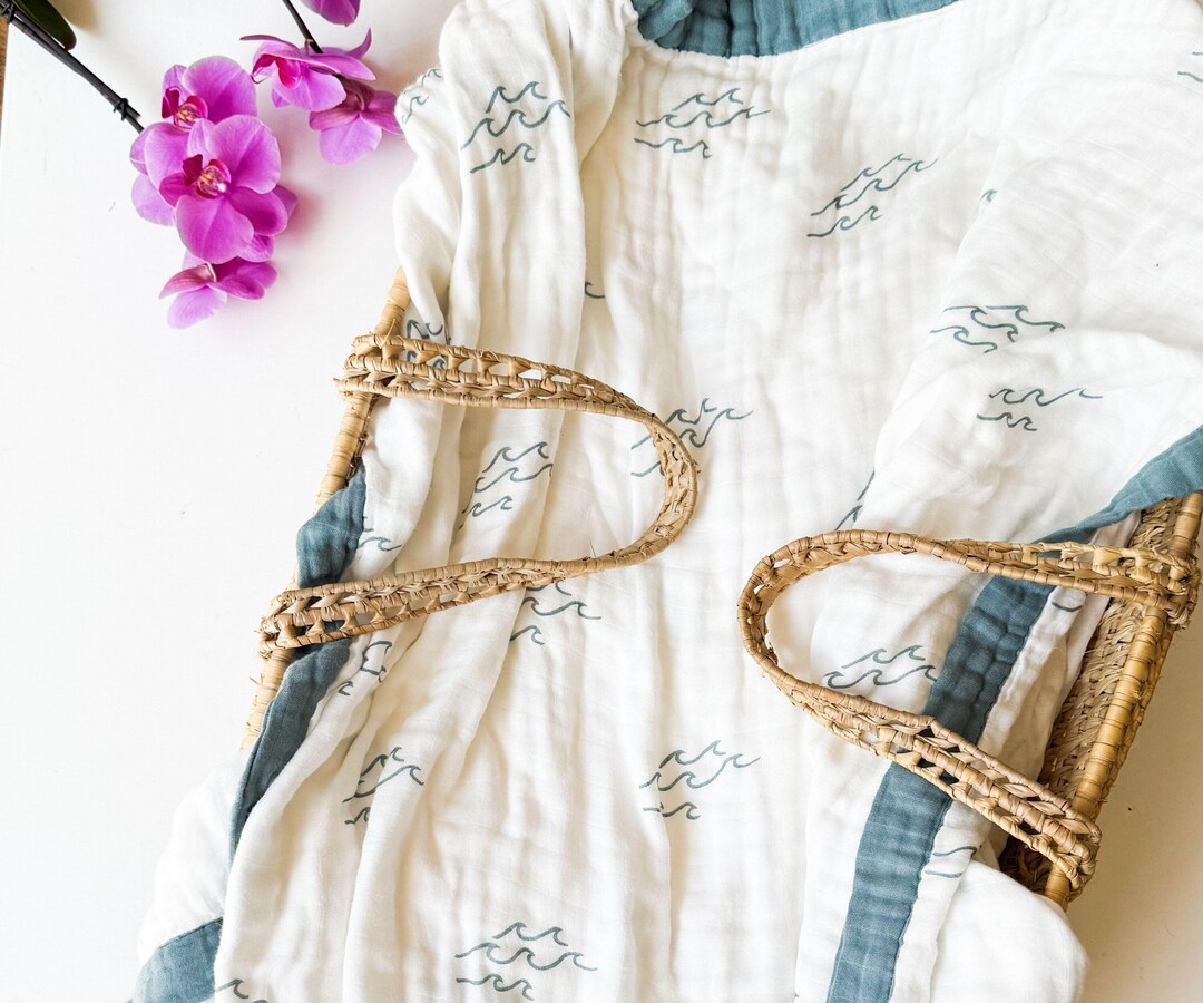 Newcastle Classics Marina Sailboats 100% Bamboo Muslin Swaddle Blanket