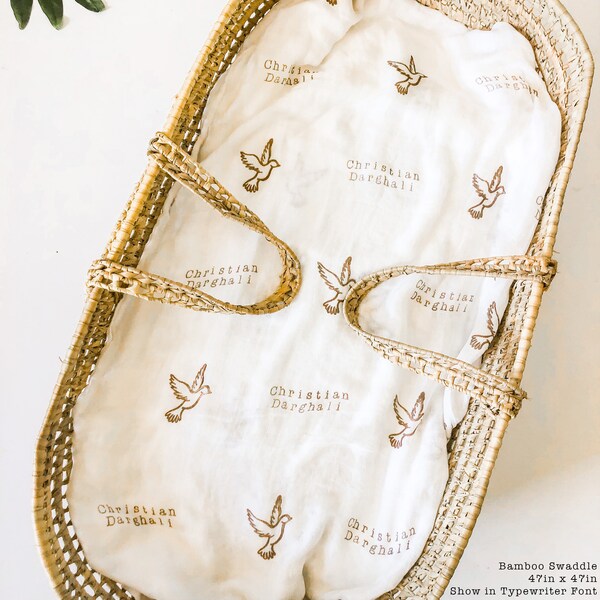 Christian Dove Pattern Print Blanket