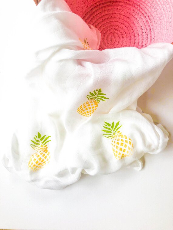 pineapple muslin blanket
