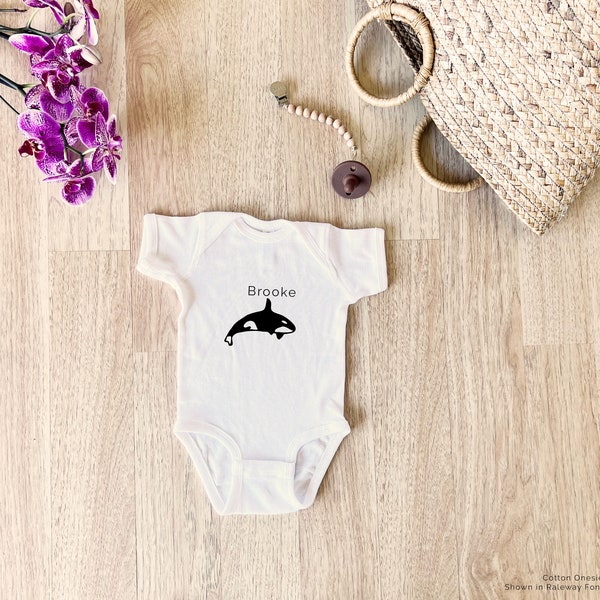 Orca Coming Home Outfit, Personalized Killer Whale Onesie® or Blanket, Custom Made and Perfect PNW Nautical Baby Shower Gift!