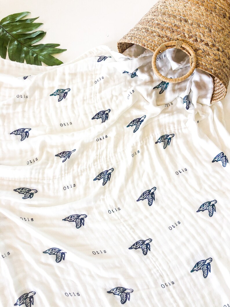 Printed in Hawaii Sea Turtle Swaddle Blanket Add Etsy