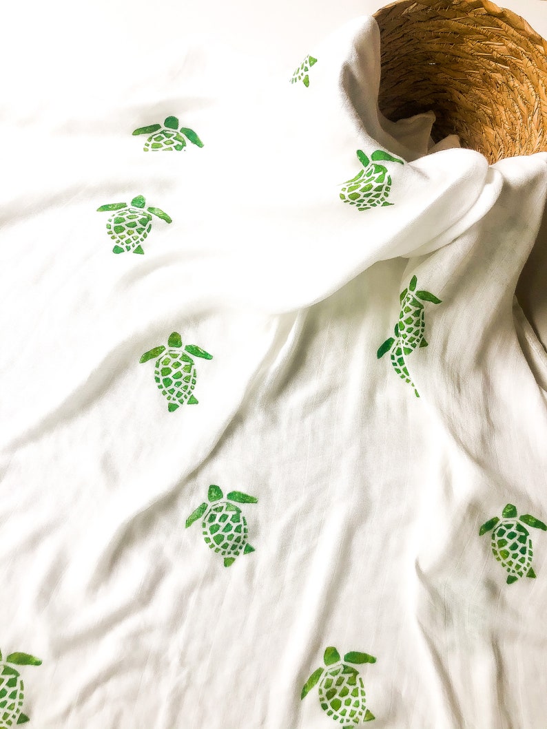 Printed in Hawaii Sea Turtle Swaddle Blanket Add Etsy