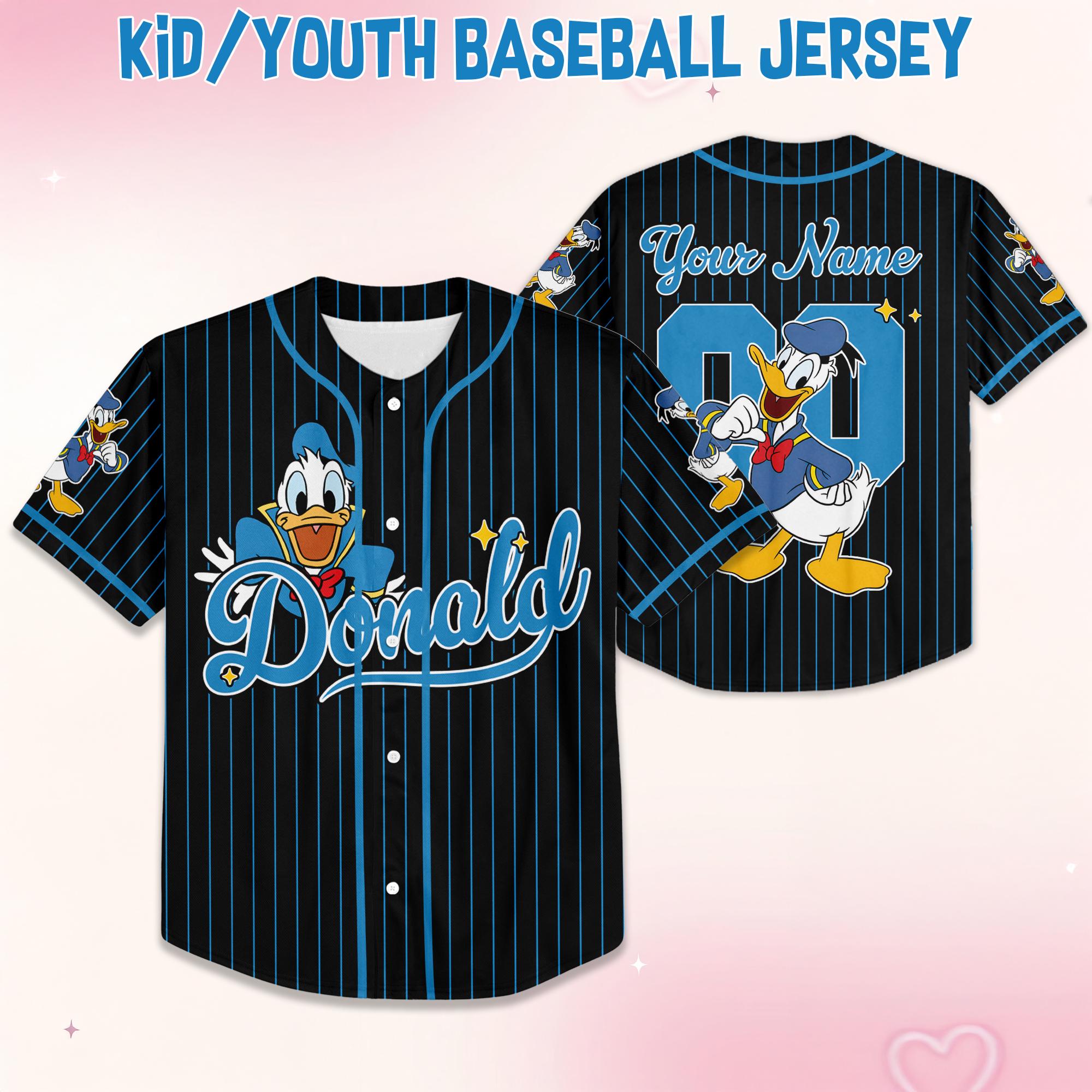 Discover Custom Disney Donald Duck Baseball Jersey, Disney Donald Duck Jersey, Disneyland Baseball Team Matching Outfit, Birthday Gift