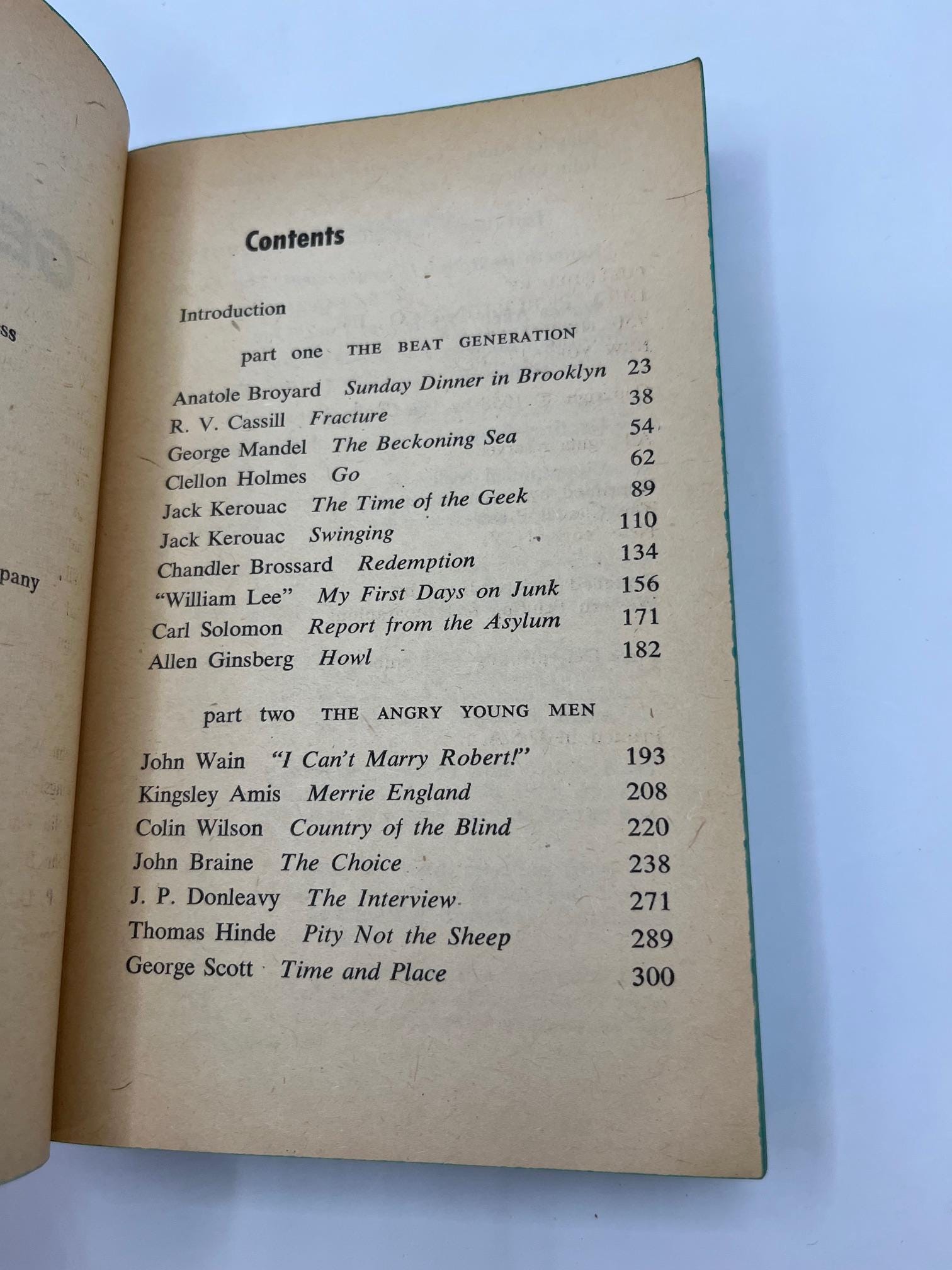 1959 BEAT GENERATION, Anthology, KEROUAC, Allen Ginsberg, William
