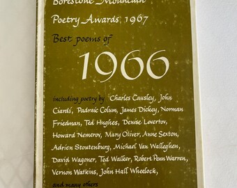 1966 MARY OLIVER, Ted Hughes, Anne Sexton, John Ciardi, Robert Peters ~ GESIGNEERD, meer / Beste gedichten Borestone Mountain Poetry Awards vintage