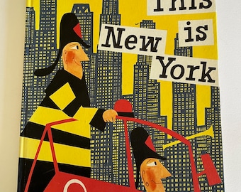 THIS is NEW YORK by M. Sasek ~ 1969 ~ vintage illustrated book ~ New York City, Chinatown, Harlem, Brooklyn Bridge, Guggenheim, Central Park