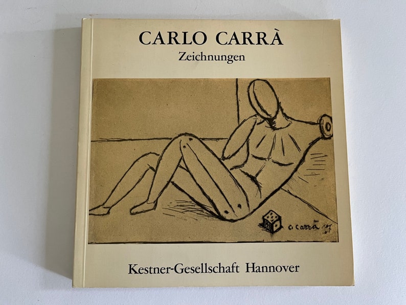 CARLO CARRA Zeichnungen drawings FUTURIST, Futurism, Modern Italian artist art German text exhibition catalog, catalogue, vintage image 1