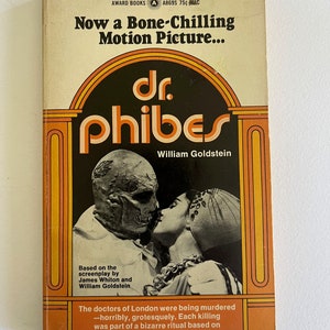 DR. PHIBES by William Goldstein - 1st Printing 1971 ~ vintage ~ Horror Paperback Movie Tie-In