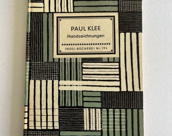 PAUL KLEE ~ Handzeichen ~ Insel-Bücherei Nr. 294 (1952) ~ Hand Drawings ~ Hardcover ~ text in German by Will Grohmann ~ vintage art book