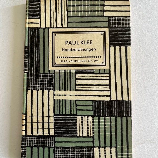 PAUL KLEE ~ Handzeichen ~ Insel-Bücherei Nr. 294 (1952) ~ Hand Drawings ~ Hardcover ~ text in German by Will Grohmann ~ vintage art book