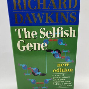 THE SELFISH GENE (New Edition) 2nd Edition by Richard Dawkins, Oxford University Press; 2nd edition, 1989, expanded, hardcover, vintage book