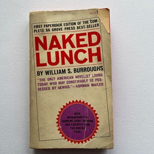 NAKED LUNCH by William BURROUGHS/ First Evergreen Black Cat Edition 1966 First Printing (stated) Grove press vintage paperback Beat movement