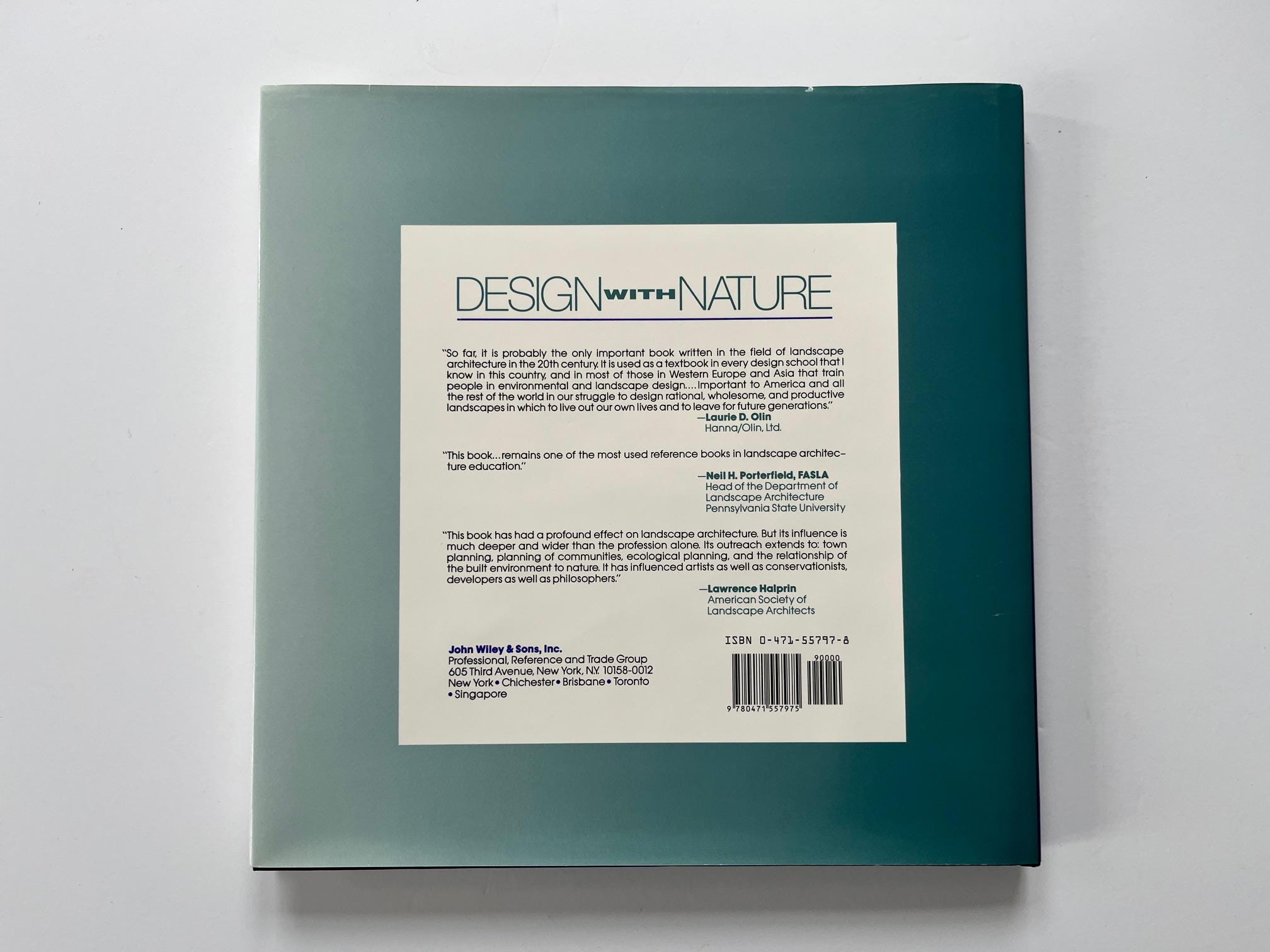 LANDSCAPE ARCHITECTURE ~ Design With Nature First Edition by Ian L