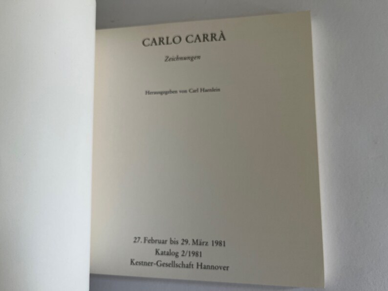 CARLO CARRA Zeichnungen drawings FUTURIST, Futurism, Modern Italian artist art German text exhibition catalog, catalogue, vintage image 3