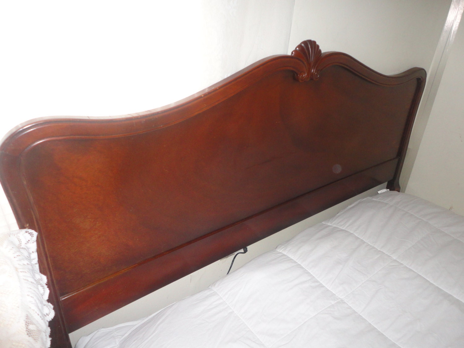 Full Size Mahogany Wood Headboard Etsy