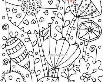 Adult  Coloring Pages, Printable Coloring Page for Adults,  Colouring Page, Digital Coloring Page, Kids Coloring Pages, INSTANT DOWNLOAD