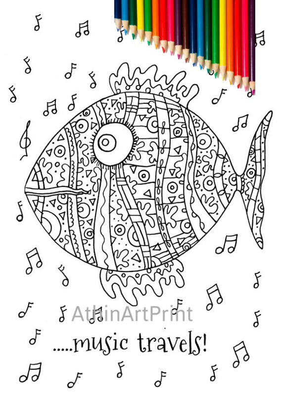 Adult Coloring Pages Printable Coloring Page Colouring Etsy