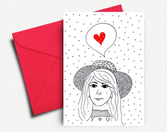 In Love | Valentine's Printable Card | INSTANT DOWNLOAD