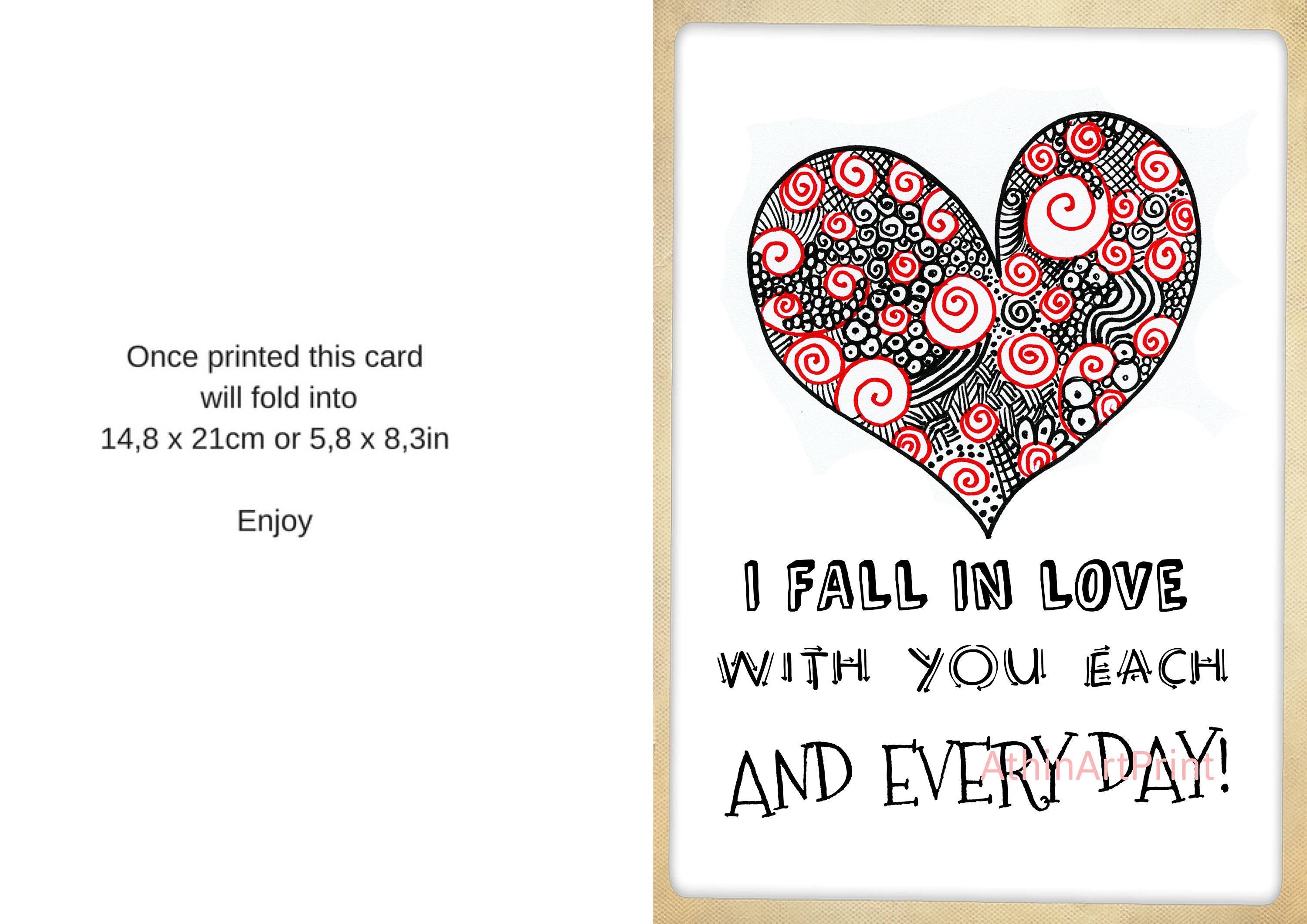 To My Darling Husband On Our Anniversary A5 Sized Card Love You Forever & Always