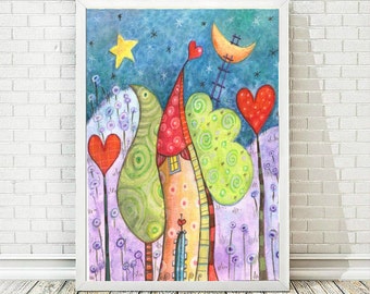 Fairy tale print for your nursery room!