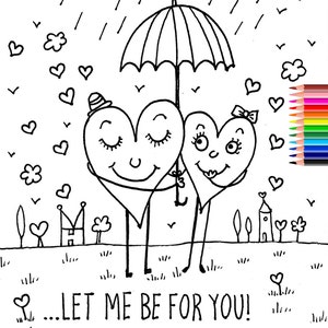 Here for You Printable Coloring Page | Adults/Kids At Home Activity | INSTANT DOWNLOAD