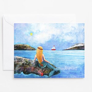 Travel Explore Card | Mermaid Greetind Card | Digital Printable Card | INSTANT DOWNLOAD