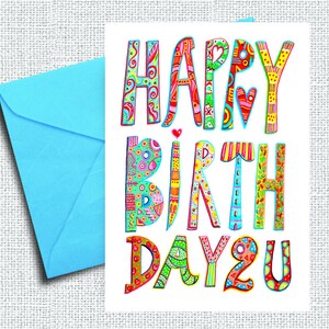 Birthday Card for Mom | Printable Greeting Cards for Mom | INSTANT DOWNLOAD
