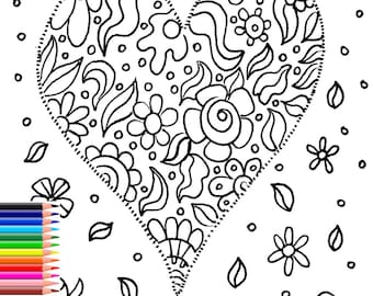 LOVE Coloring Page for Kids & Adults | INSTANT DOWNLOAD