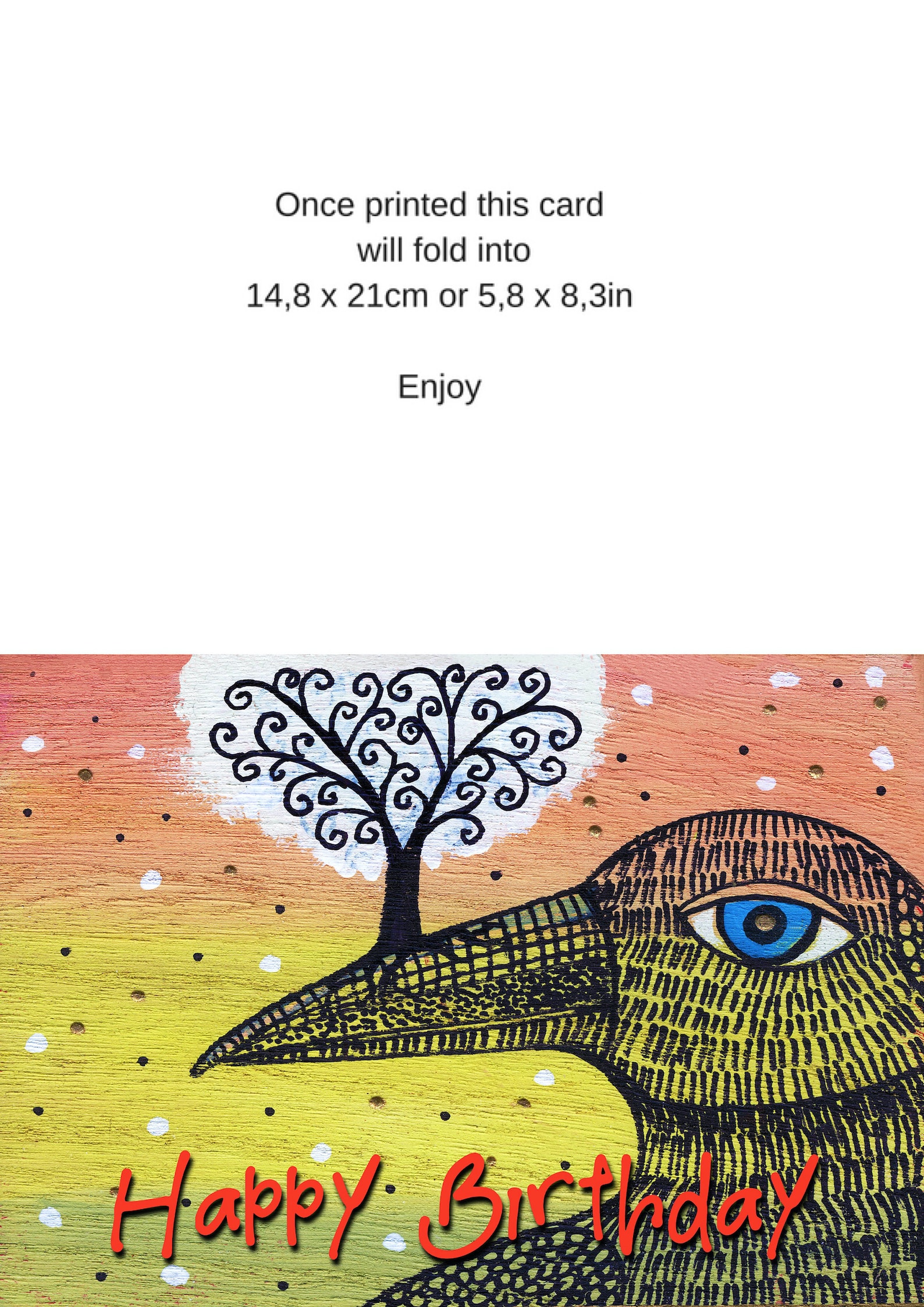 Printable Birthday Card | Nature-inspired Blank Birthday Card ...