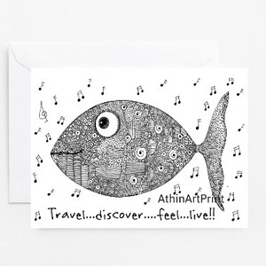 Cartão pintado à mão para impressão positivo e inspirador para qualquer ocasião | DOWNLOAD INSTANTÂNEO