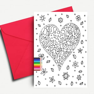 Color your emotions with this amazing love card!