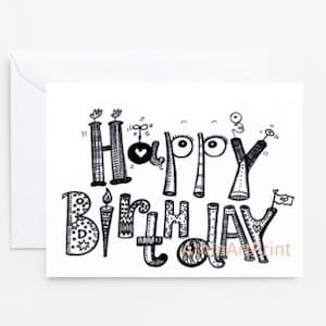 Eine lustige und verrückte Happy Birthday Card | SOFORTIGER DOWNLOAD