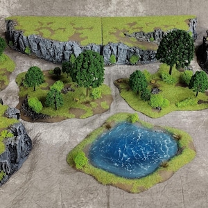 Grassland Terrain Set Forest Hills Scenery Terrain